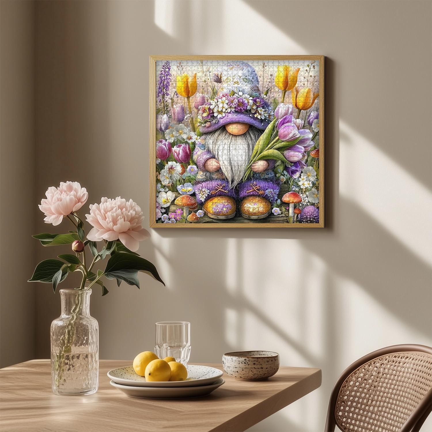 1000 Piece Gnome Puzzle Flower Garden Jigsaw Wall Art