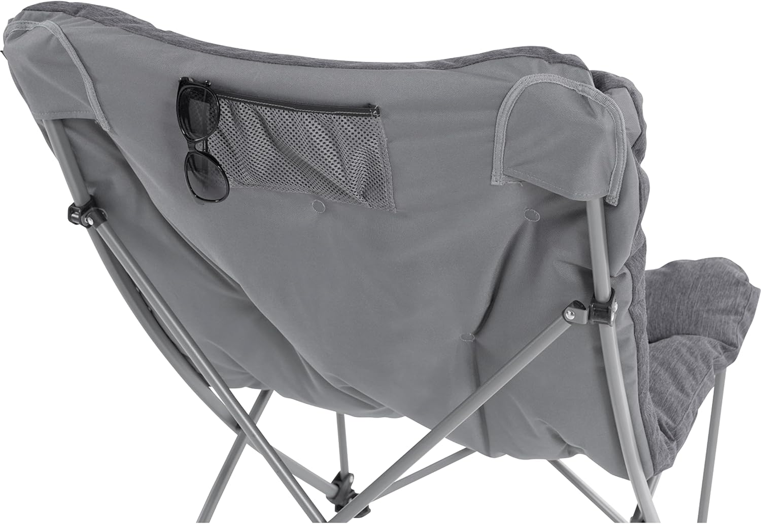 Low Camping Lounge Chair Padded Foldable Yellow
