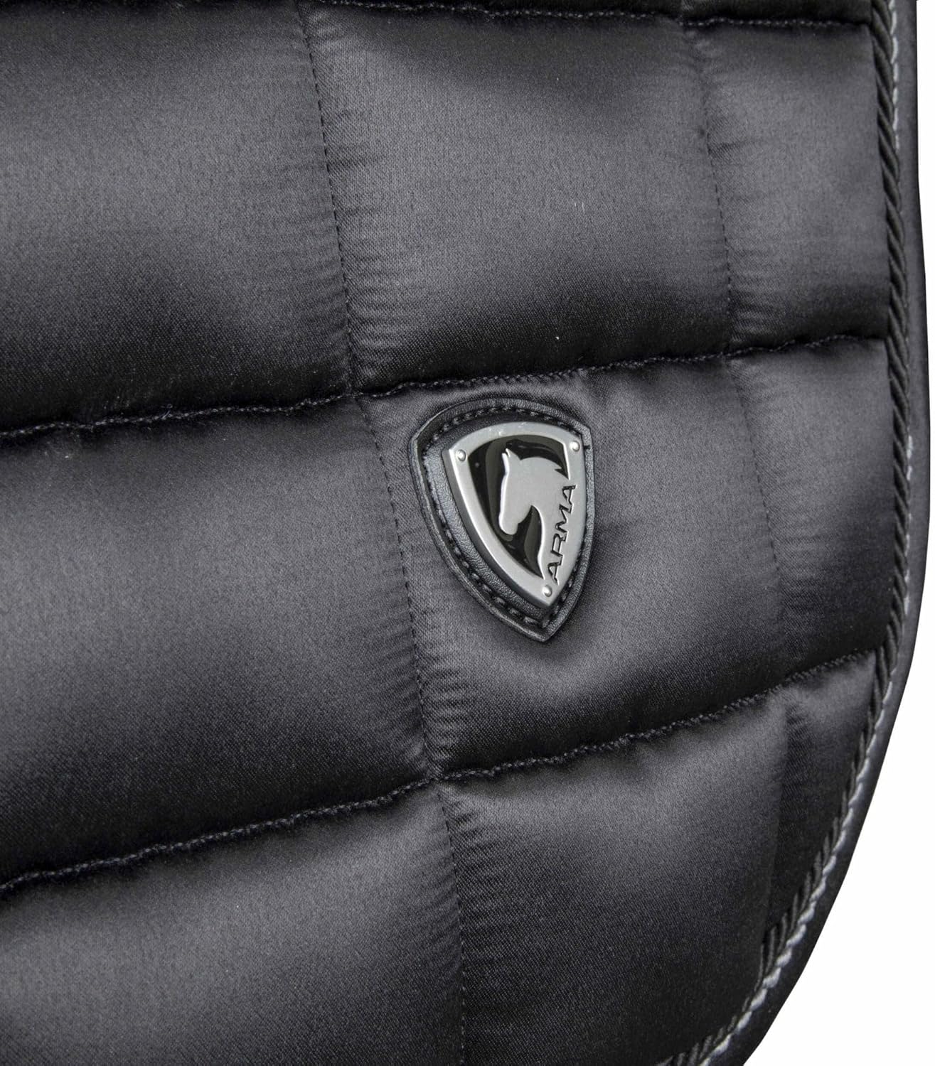 Black Satin Jump Saddlecloth 17 18 Inch with Ultra Dry Lining