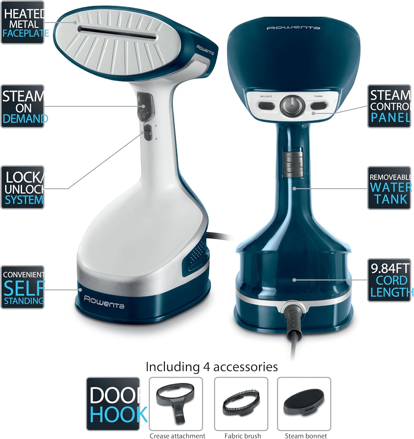 Handheld Garment Steamer 1600W 26g Steam 40s Heat Portable