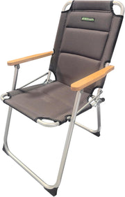 Lightweight Folding Campervan Chair with Mesh Padding Grey