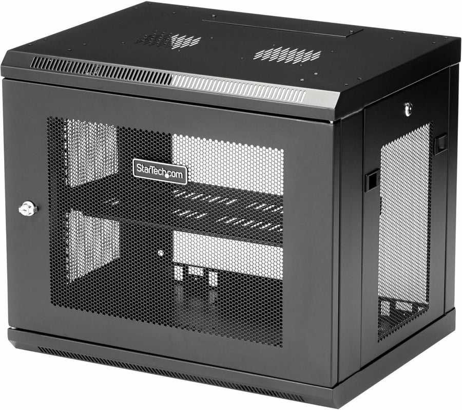 9U Lockable Wall Mount Server Cabinet with Shelf