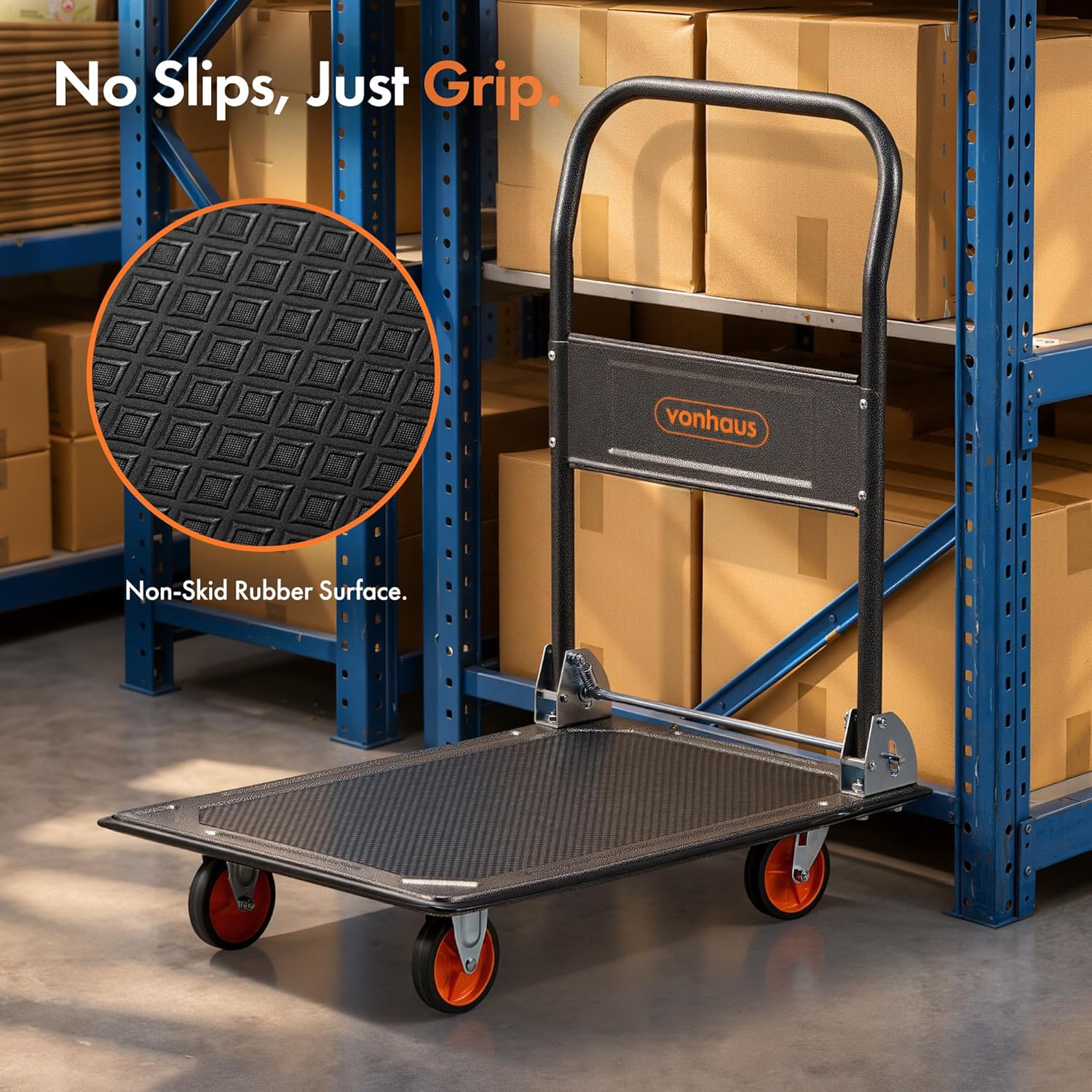 Folding Platform Trolley 150kg Heavy Duty Truck Wheels