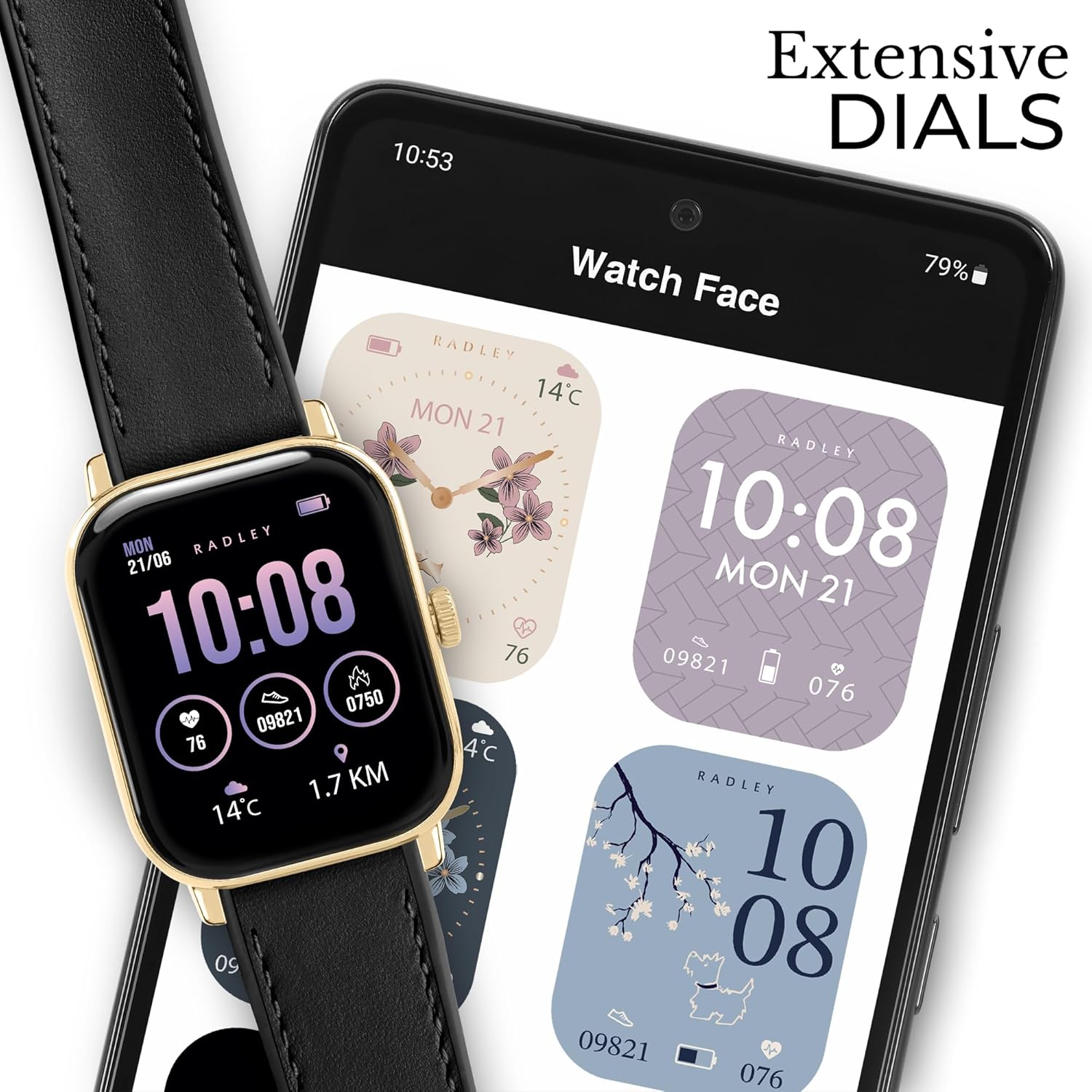Black Smart Watch Bluetooth Calling Fitness Tracker