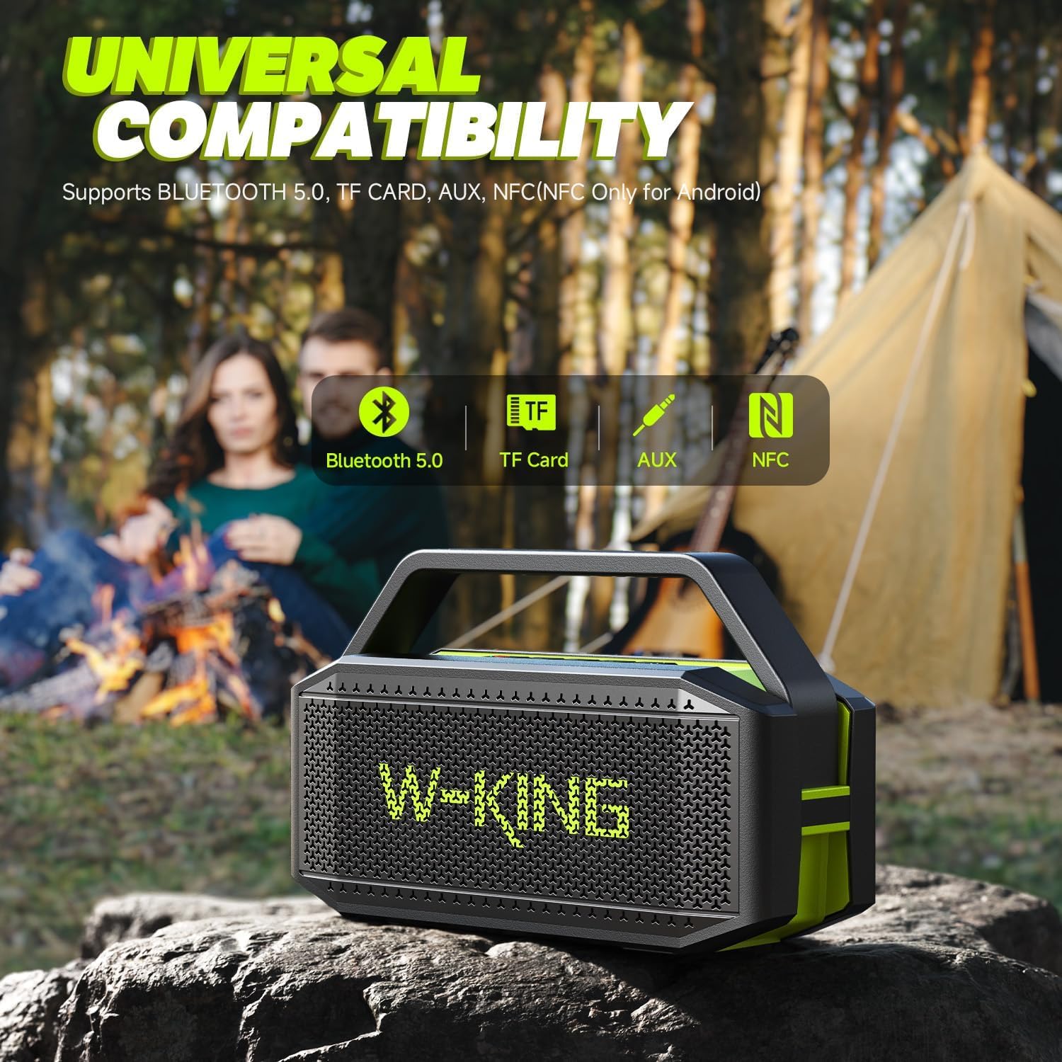 Bluetooth Speaker 100W Portable Loud Waterproof Bass 40H