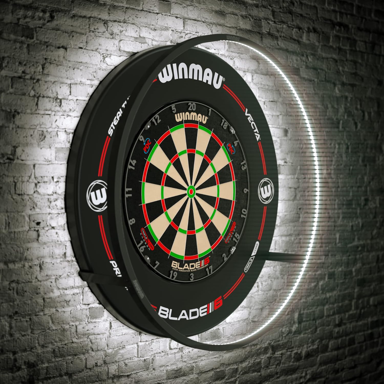 360 Dart Board LED Light Surround Ring Shadow Free Aluminium