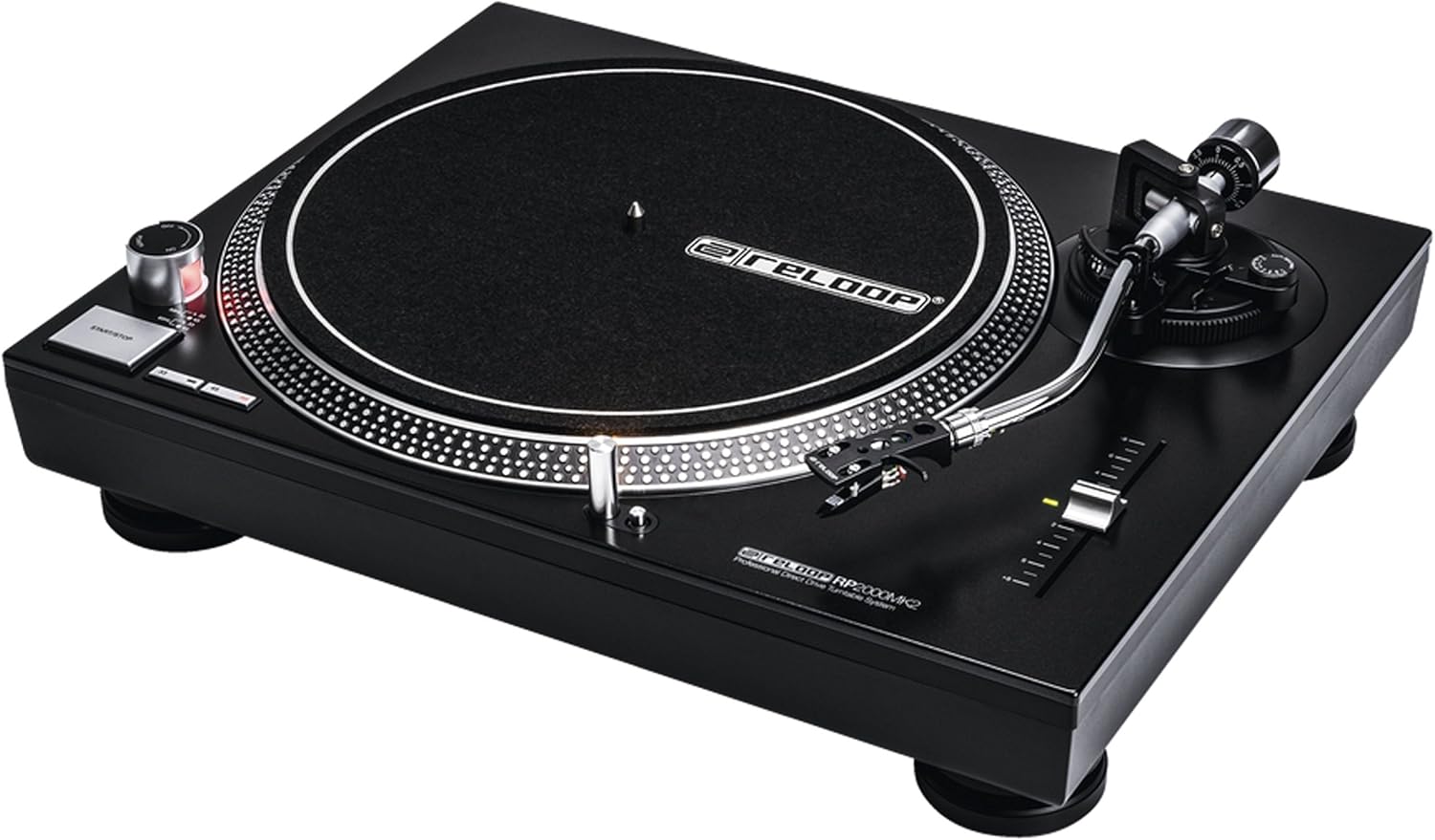 Direct Drive DJ Turntable Quartz Control Phono Line Output Black