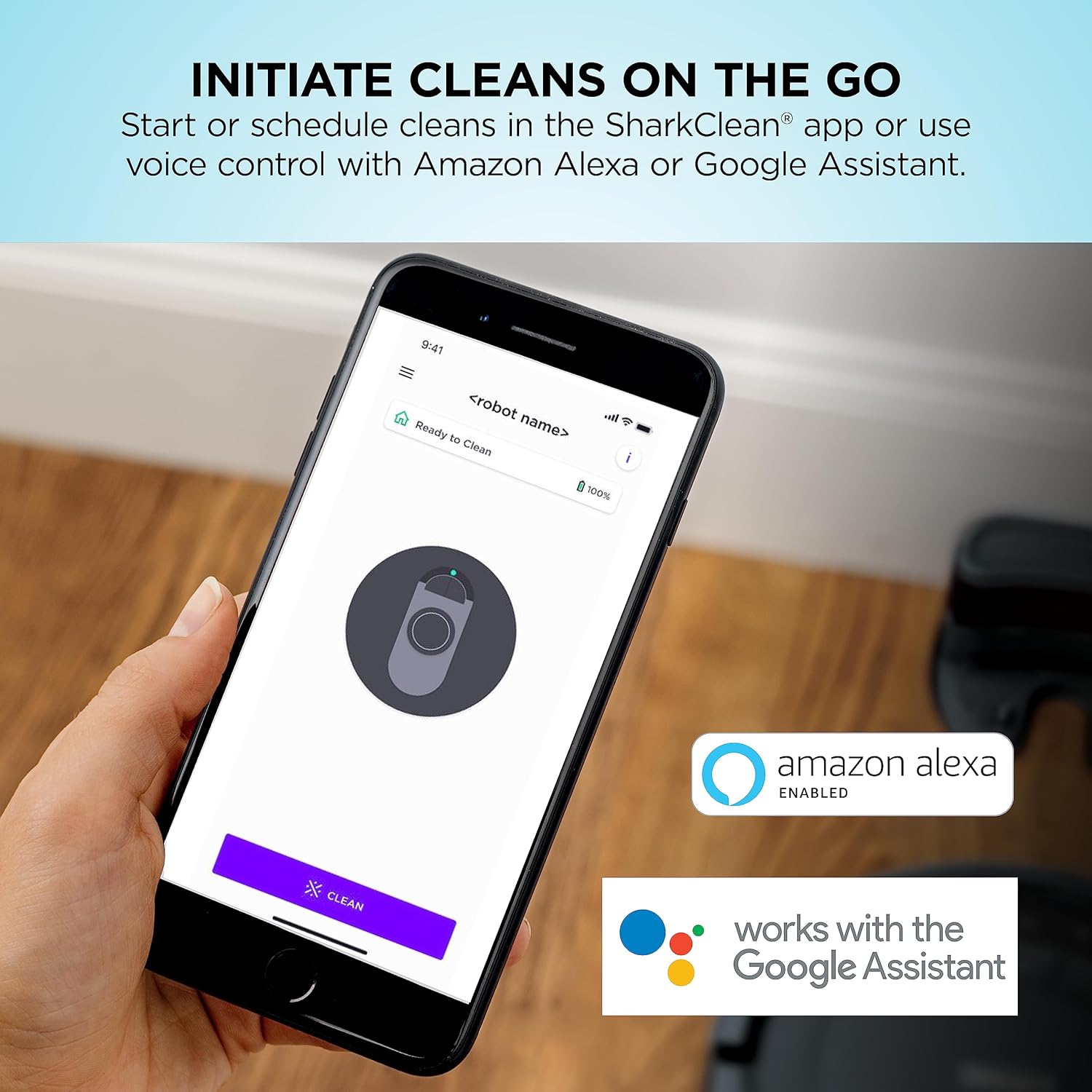 Robot Vacuum WiFi Alexa App Control 120min Runtime Multi Surface