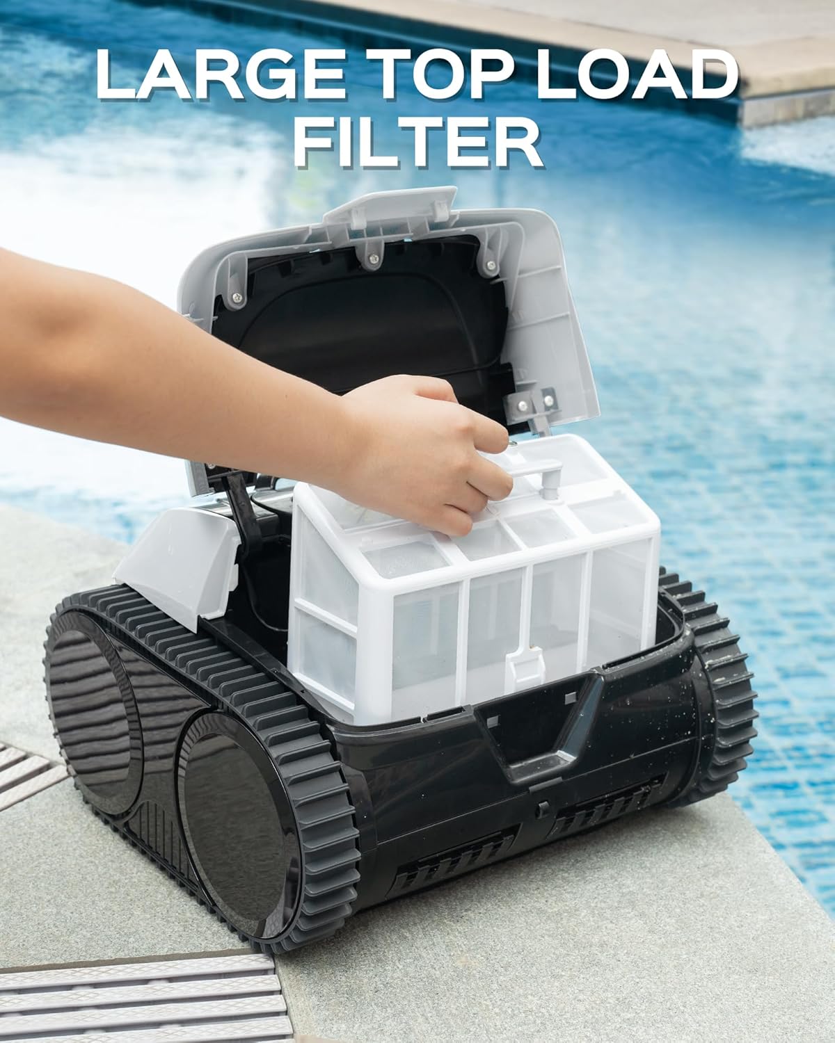 Robotic Pool Vacuum Cleaner Auto Inground Strong Suction Cordless