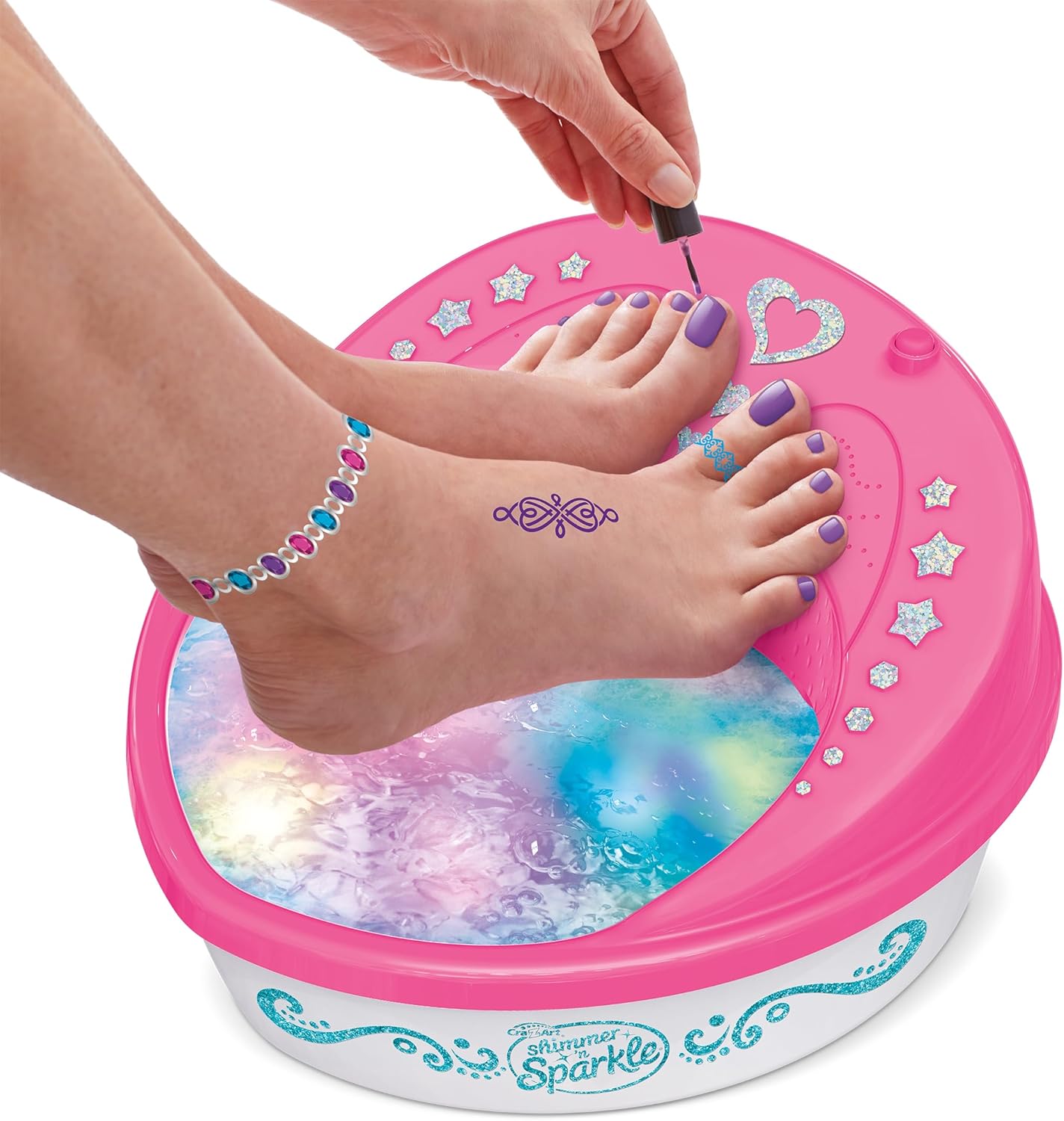 Kids Foot Spa Pedicure Kit Light Up Salon Foot Bath 5 in 1