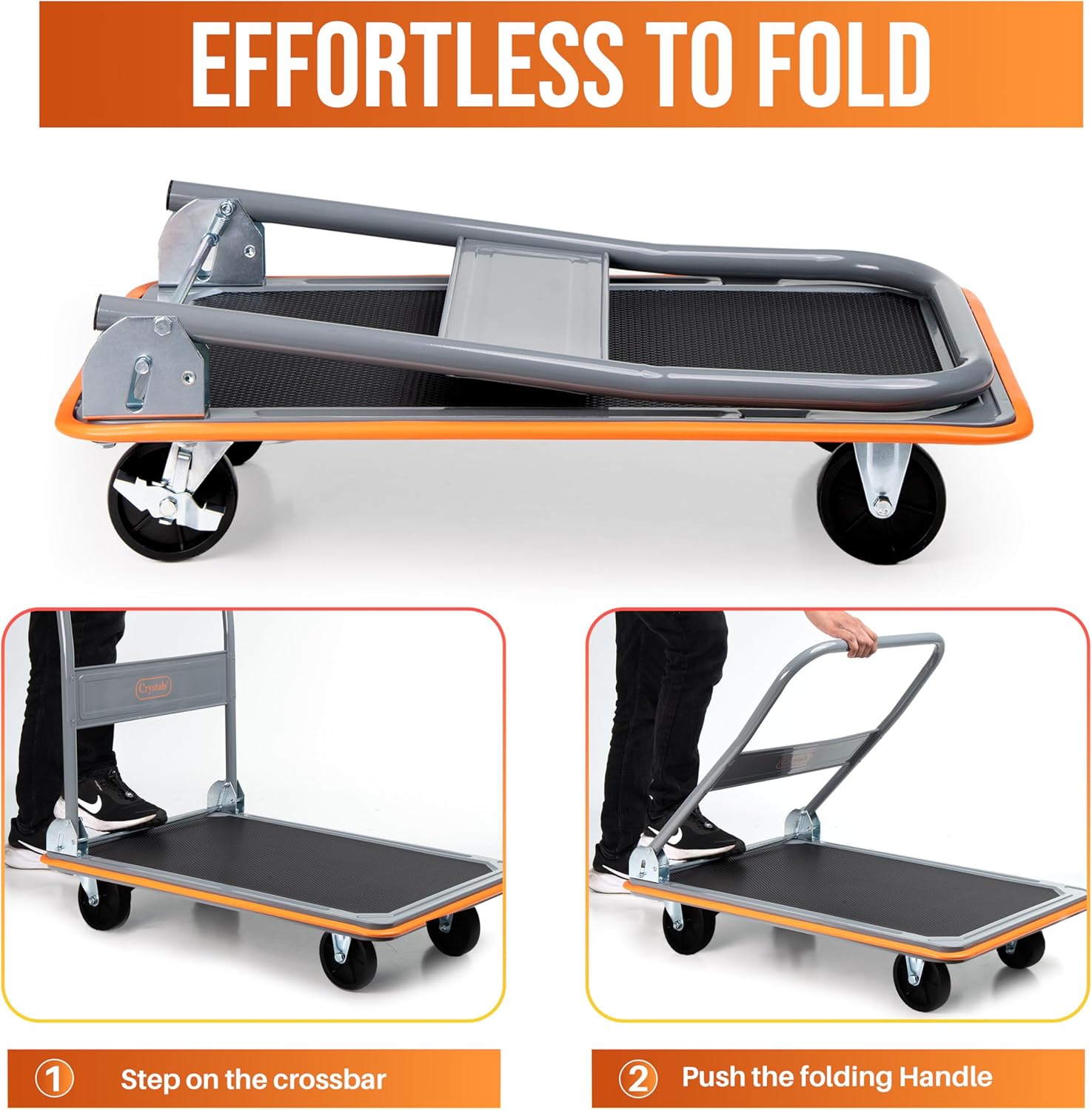 Heavy Duty Folding Platform Trolley 150KG Hand Truck