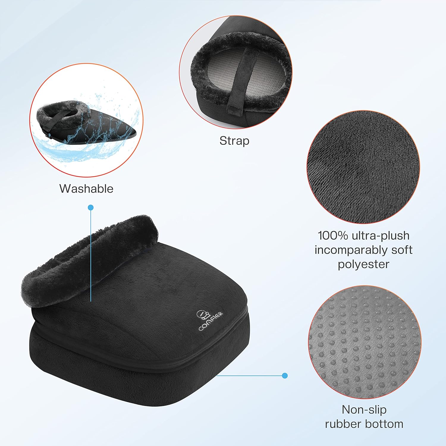 Shiatsu Foot Massager with Heat Foot Warmer 2in1 Back Massage Timer