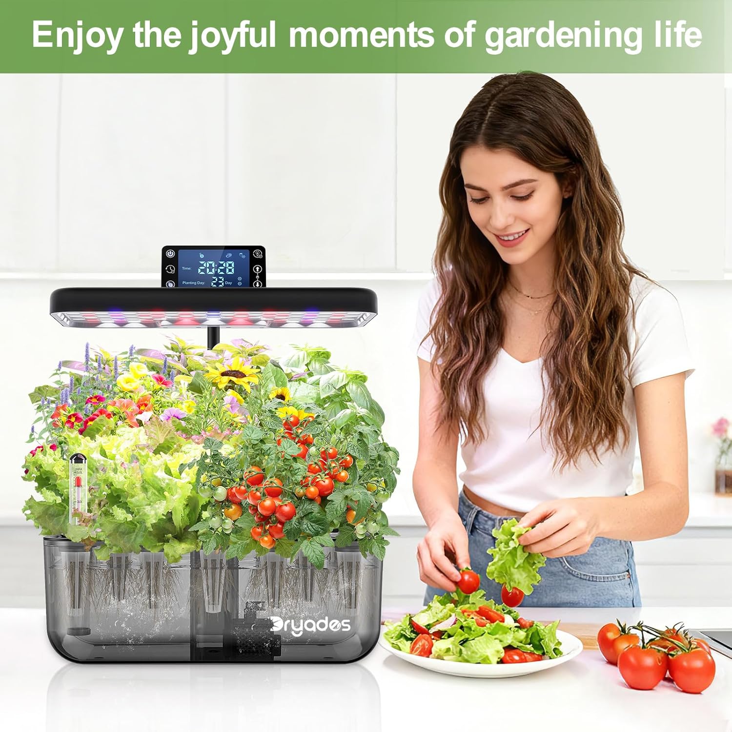 Hydroponic Growing System 12 Pods LED Indoor Herb Garden Kit