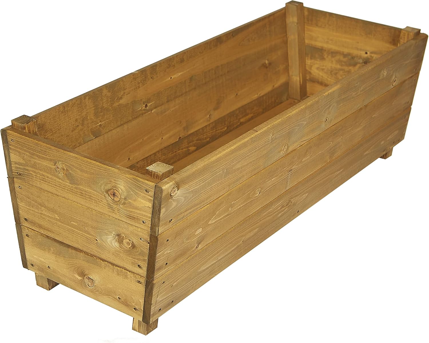 Heavy Duty Large Wooden Trough Planter 102cm Outdoor