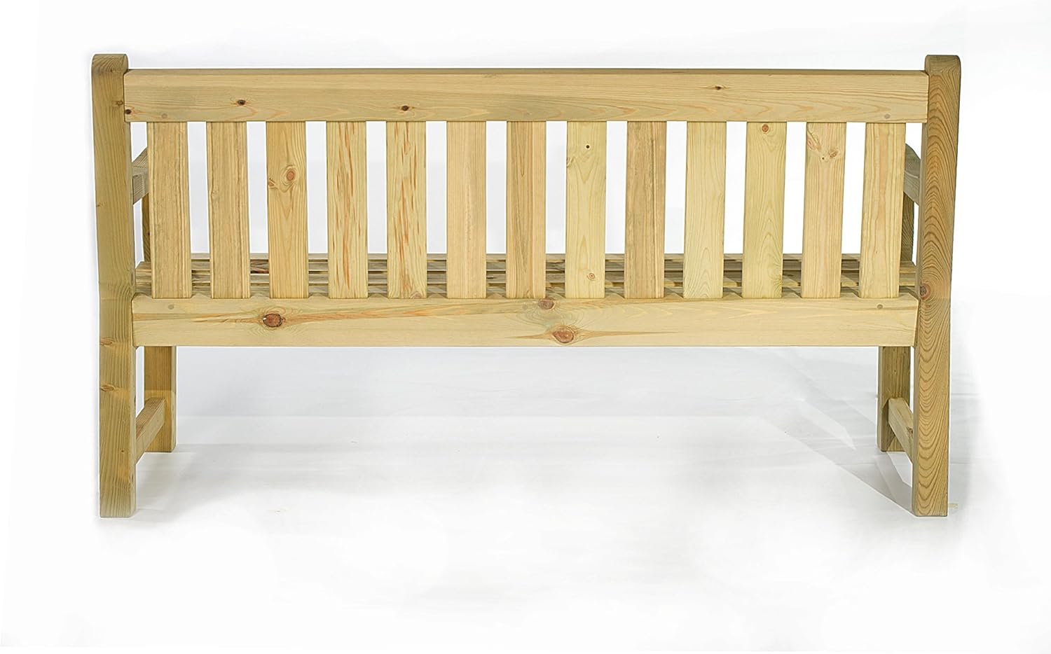 Wooden Garden Bench 153cm 3 Seater Pine Outdoor Patio Park Bench