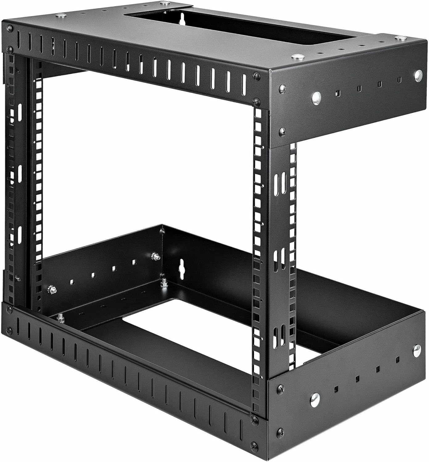8U Wall Mount Network Rack 19 Inch Adjustable Open Frame Steel
