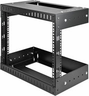 8U Wall Mount Network Rack 19 Inch Adjustable Open Frame Steel
