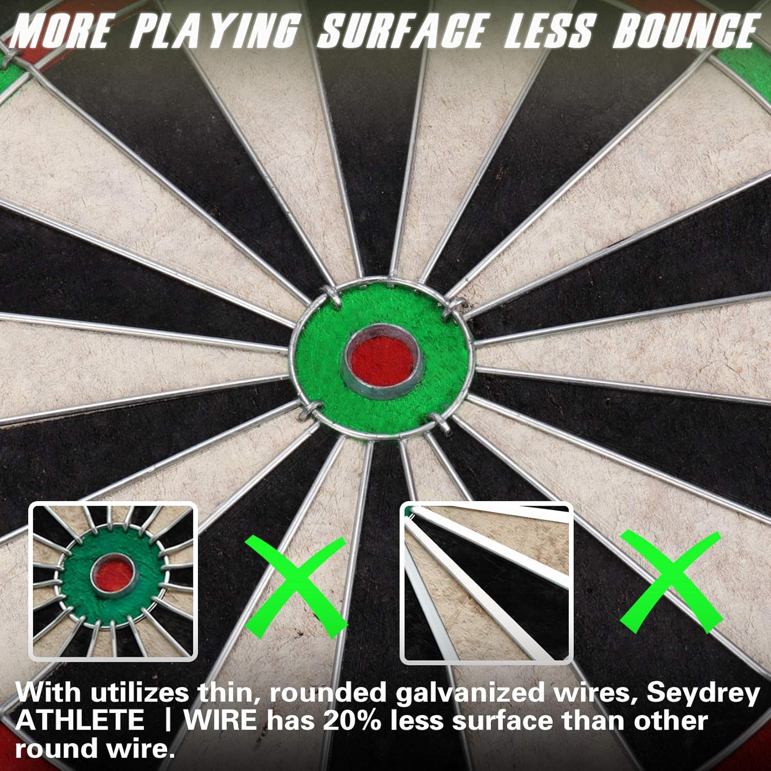 Bristle Dart Board Set Steel Tip Darts Flights Staple Free Target