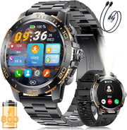 Mens AMOLED Smart Watch Call LED Flash 110 Sports