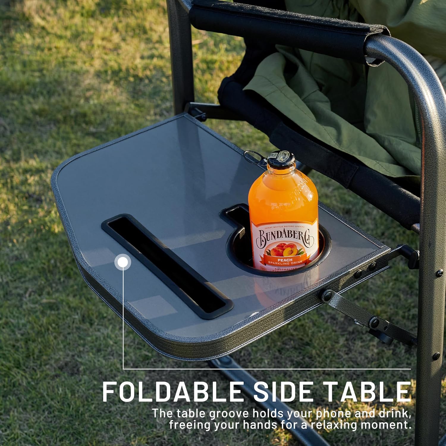 Double Camping Chair 2 Seater Folding Love Seat 300KG Black