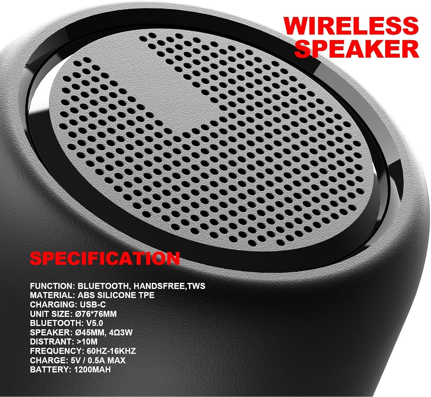 Mini Portable Bluetooth Speaker Waterproof IPX4 24H Stereo