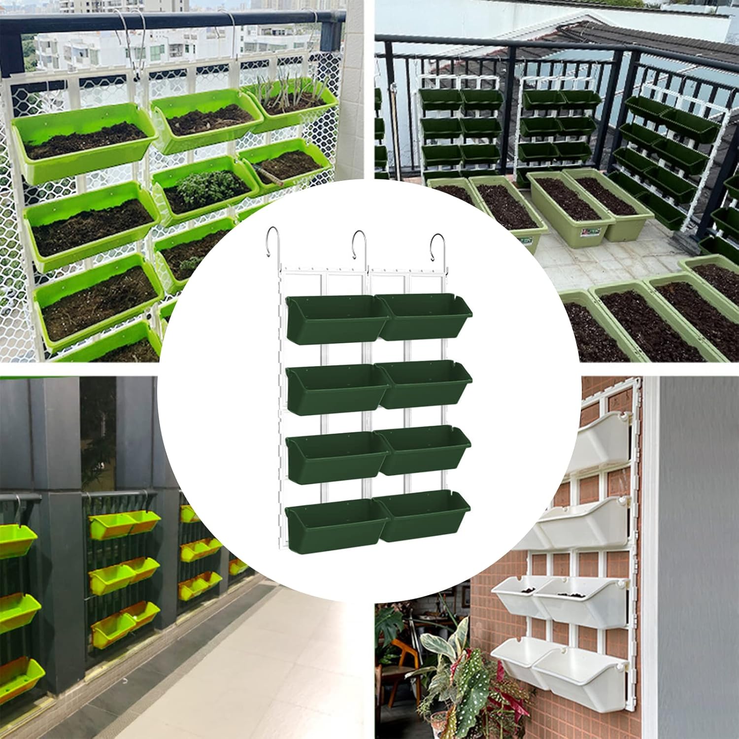Vertical Garden Wall Planter 8Pcs Self Watering Hanging Pots