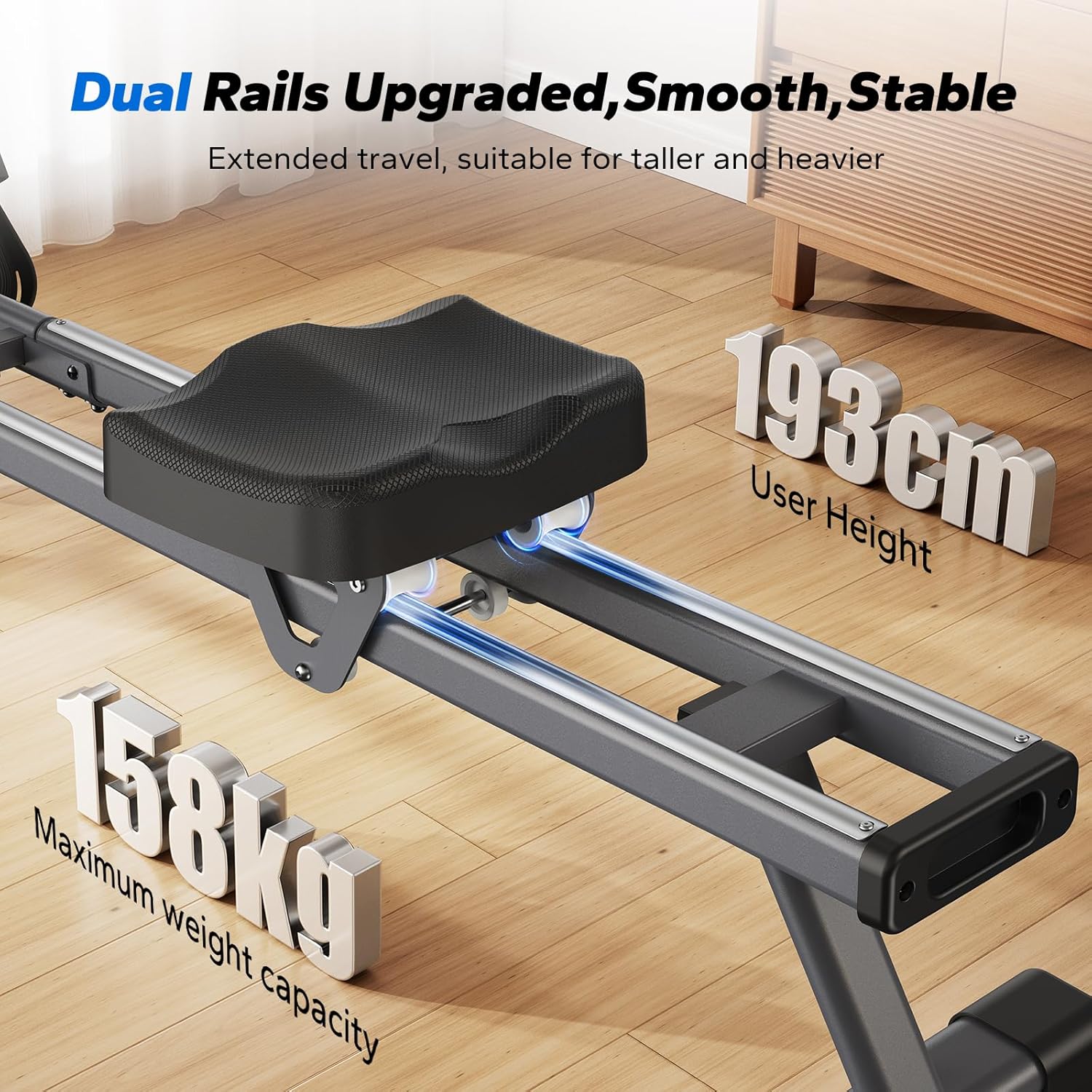 Magnetic Rowing Machine Home Gym Rower 16 Resistance Levels