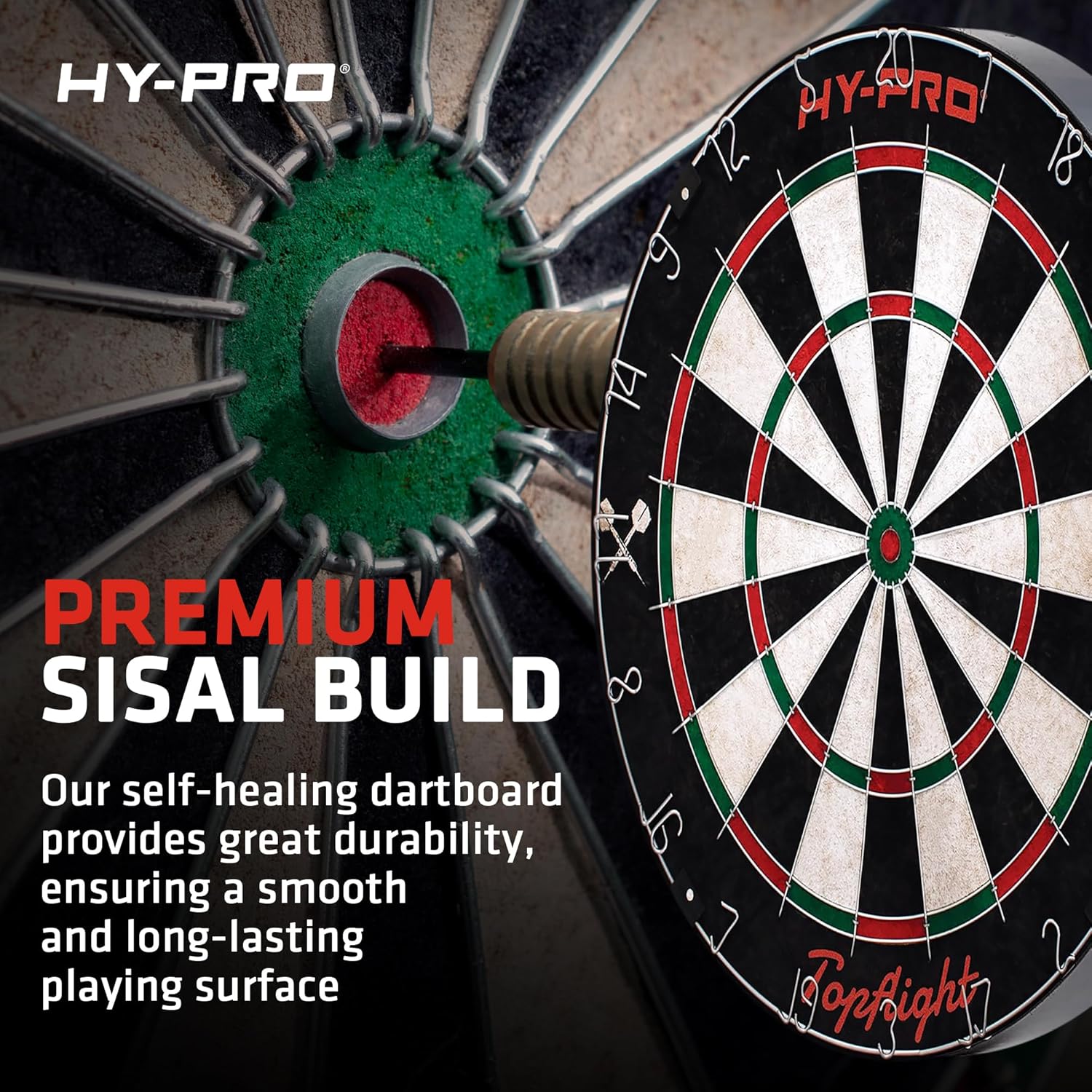 Bristle Dart Board Set Steel Tip Darts Staple Free Sisal