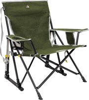 Portable Folding Rocking Chair with Cup Holder Green