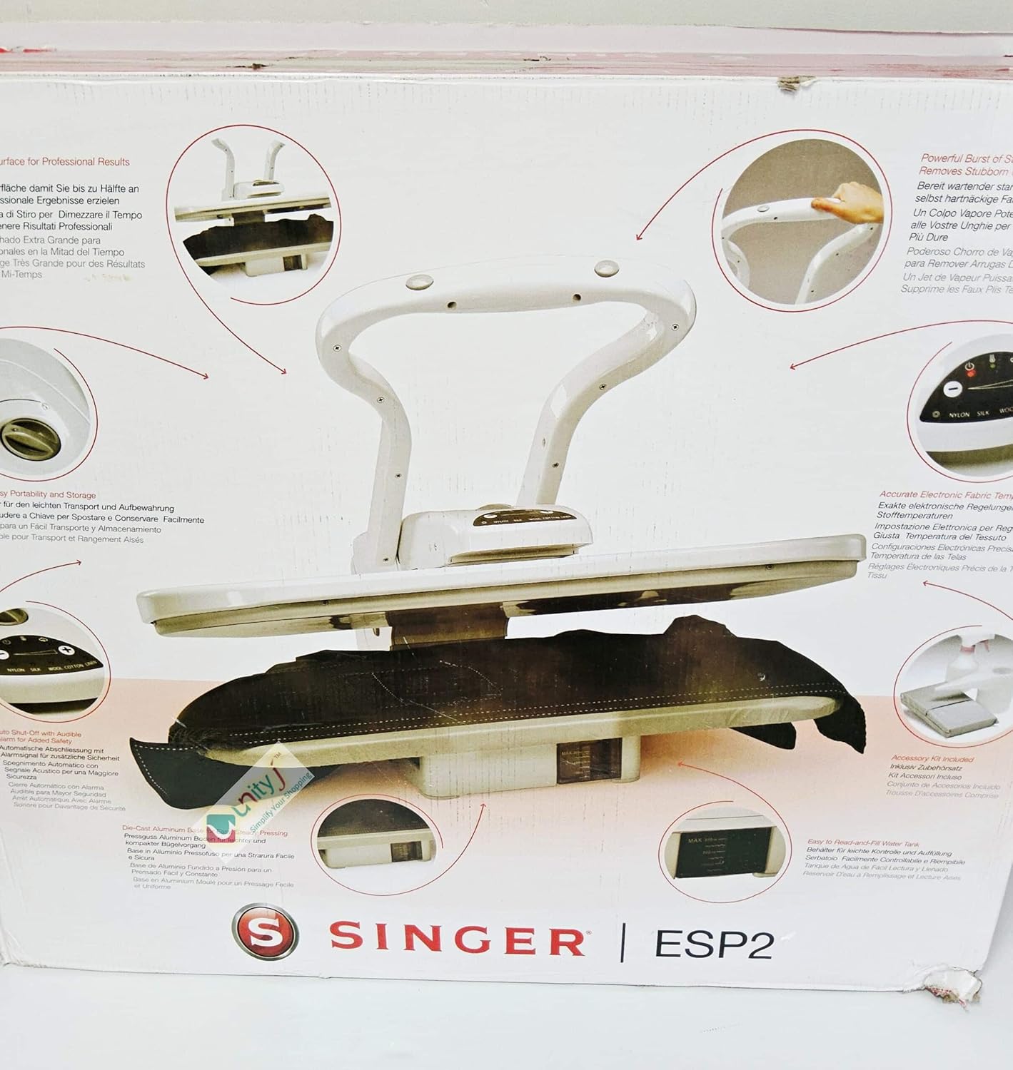 Steam Press Iron Large Pressing Surface Fabric Temperature Control