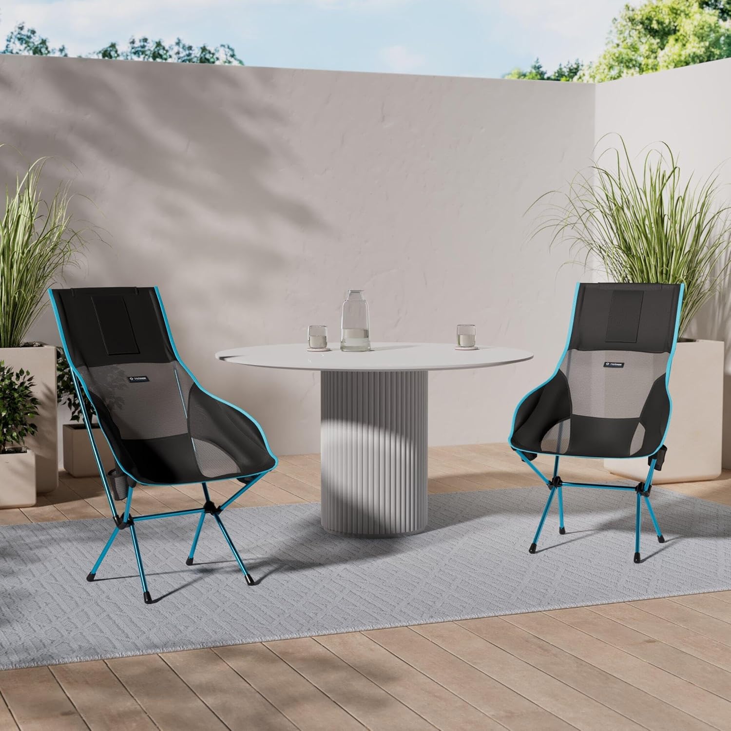 Oversized High Back Outdoor Camp Chair Black