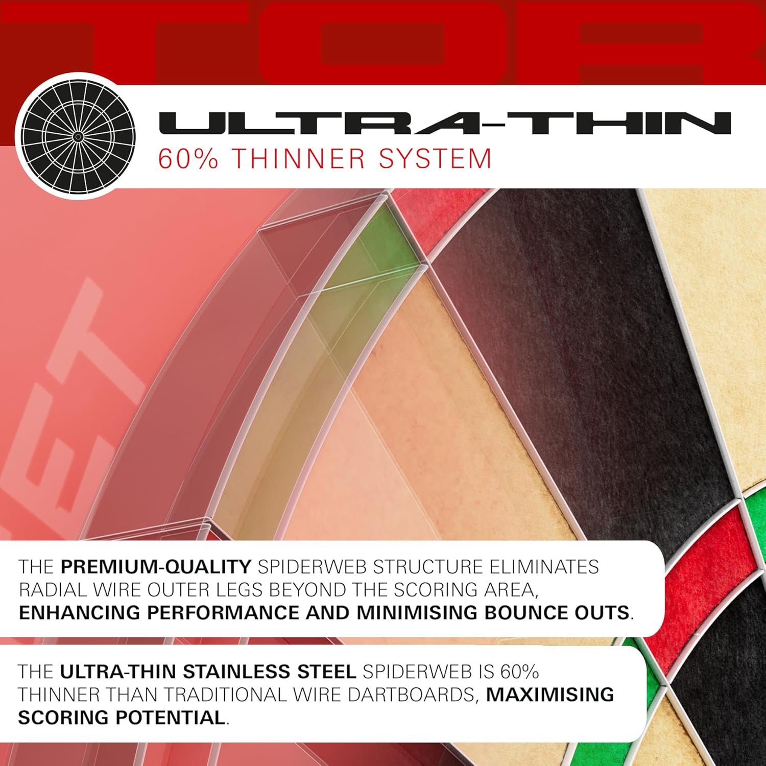 Competition Dart Board Sisal Thin Wire Steel Tip Pro Level