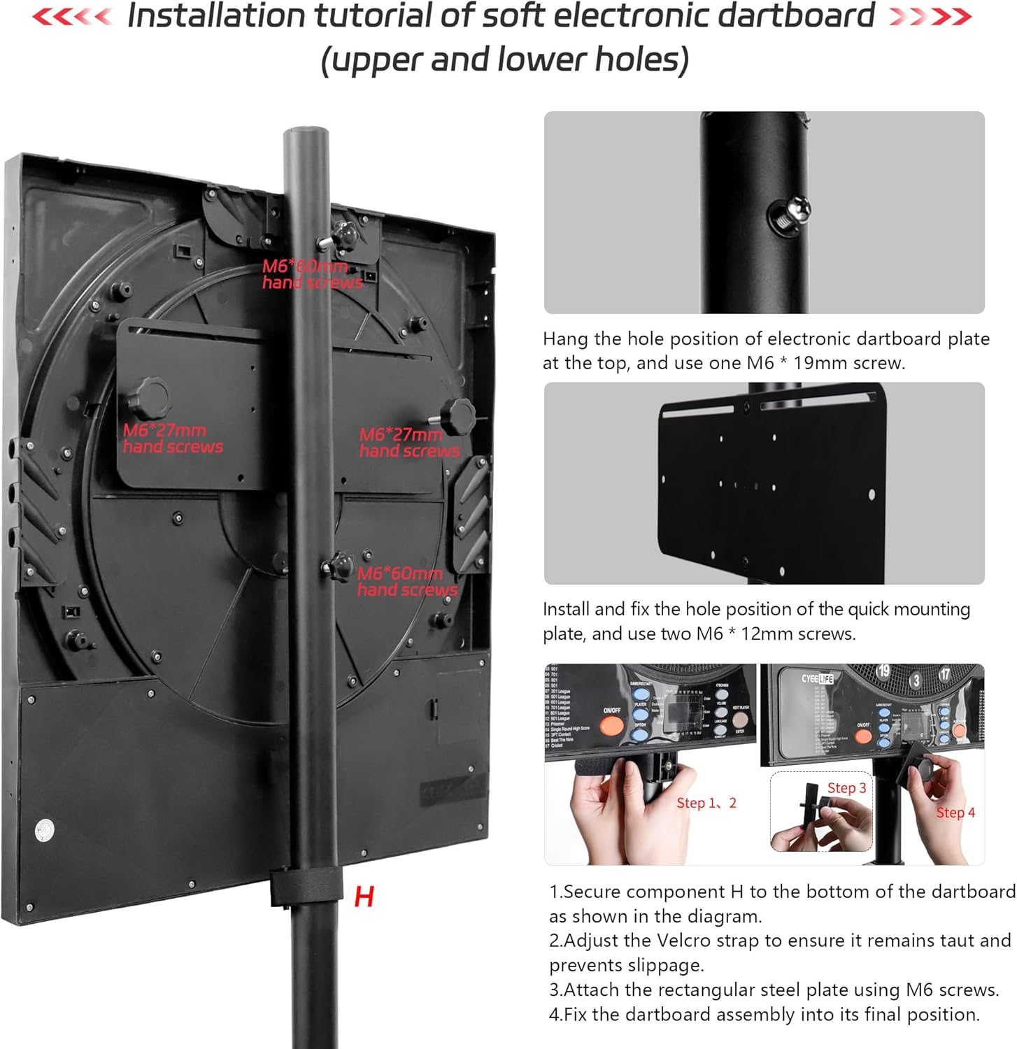 Dart Board Stand Tripod Adjustable Portable Free Standing