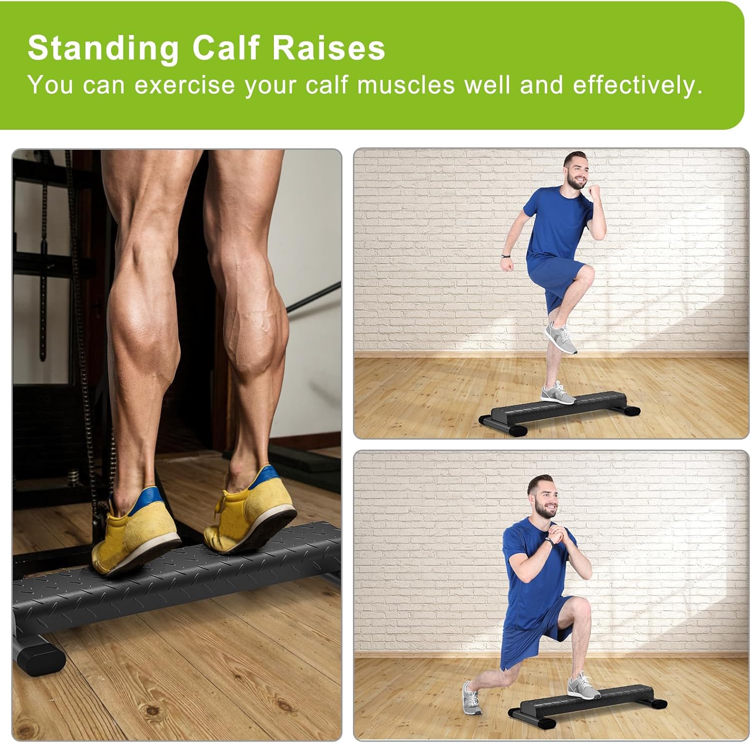 Calf Raise Bar Block Heavy Duty Squat Stretch Trainer 800lb