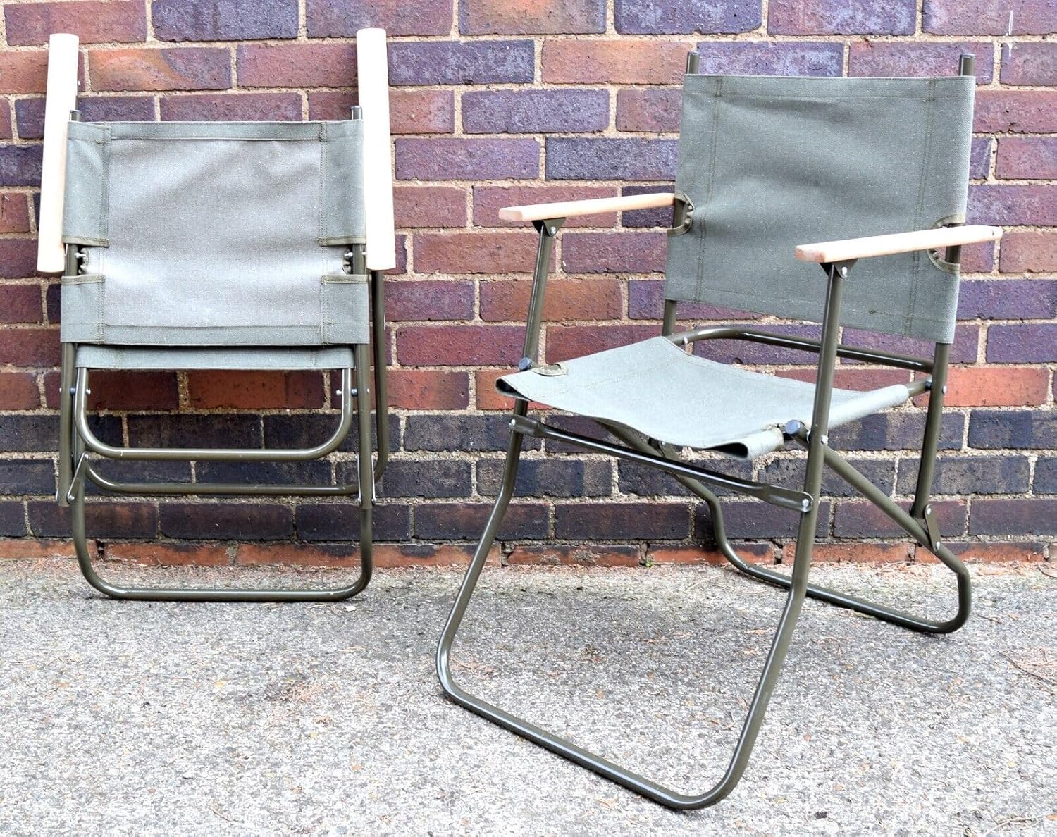 Lightweight Folding Camping Chair Canvas Seat Metal Frame
