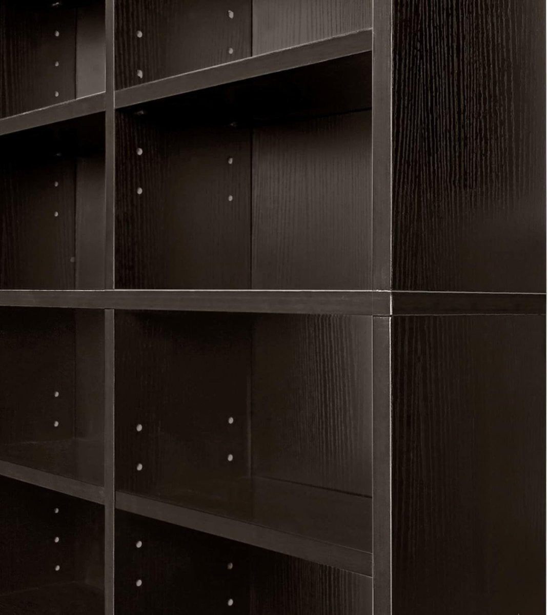 837 CD 396 DVD Storage Cabinet Adjustable Media Shelf Bookcase Brown - Kwikley