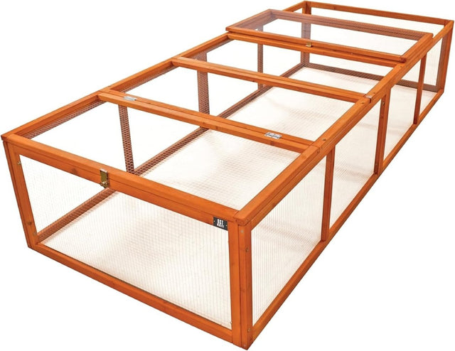8ft Outdoor Rabbit Run Large Wooden Enclosure Secure Exercise Pen