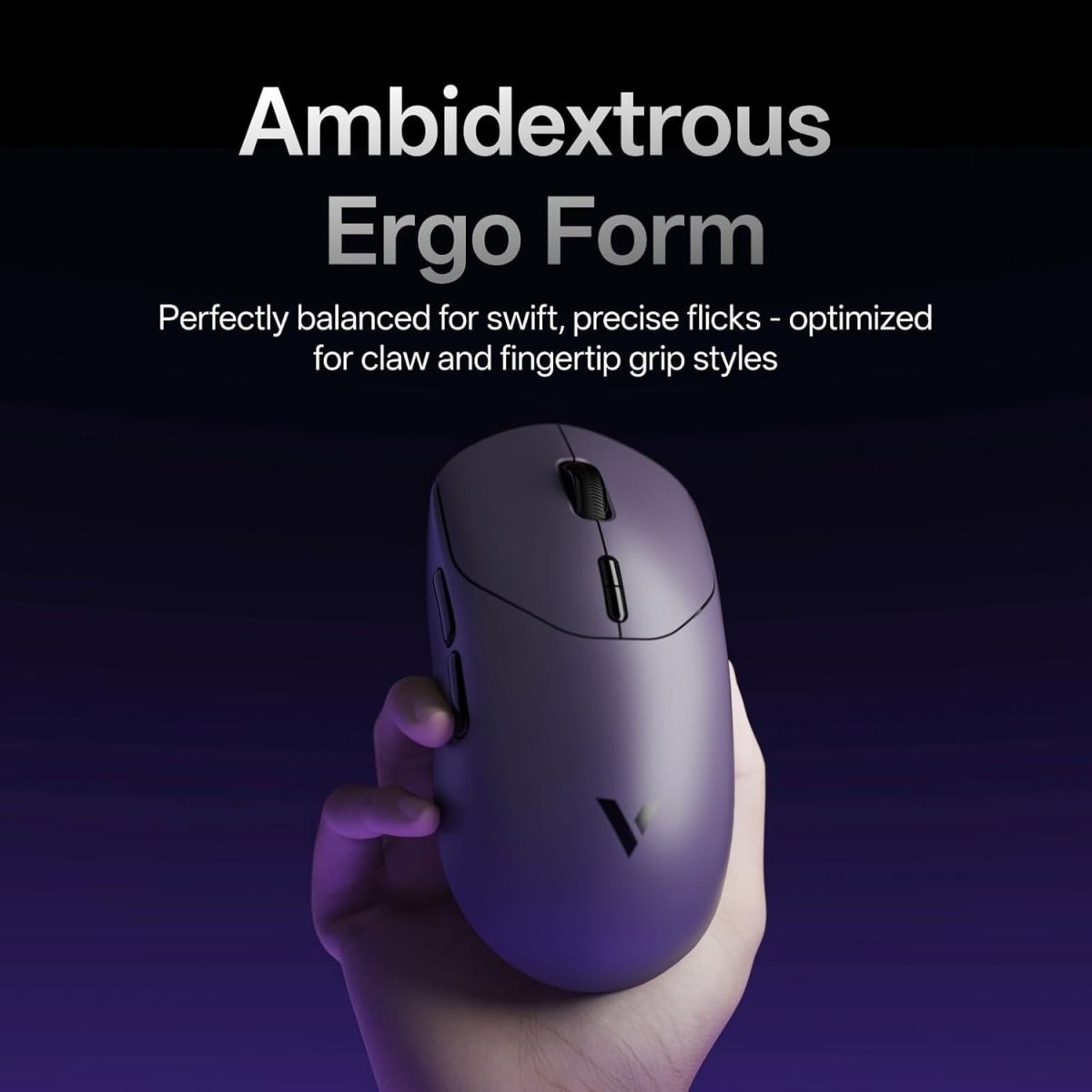 8K Wireless Gaming Mouse 30K DPI 53g 750H Battery 10 Button Purple - Kwikley