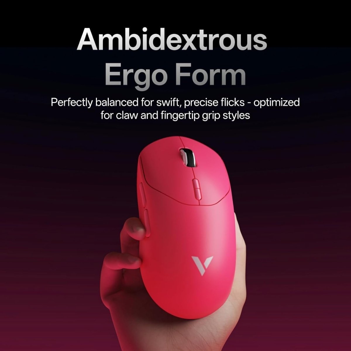 8K Wireless Gaming Mouse 30K DPI 53g Lightweight 750H RGB Pink - Kwikley