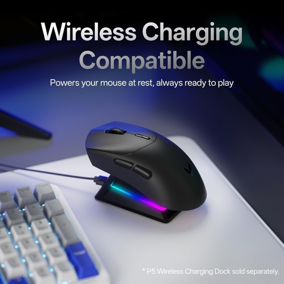8K Wireless Gaming Mouse 53g 30K DPI 750H Battery 10 Buttons - Kwikley
