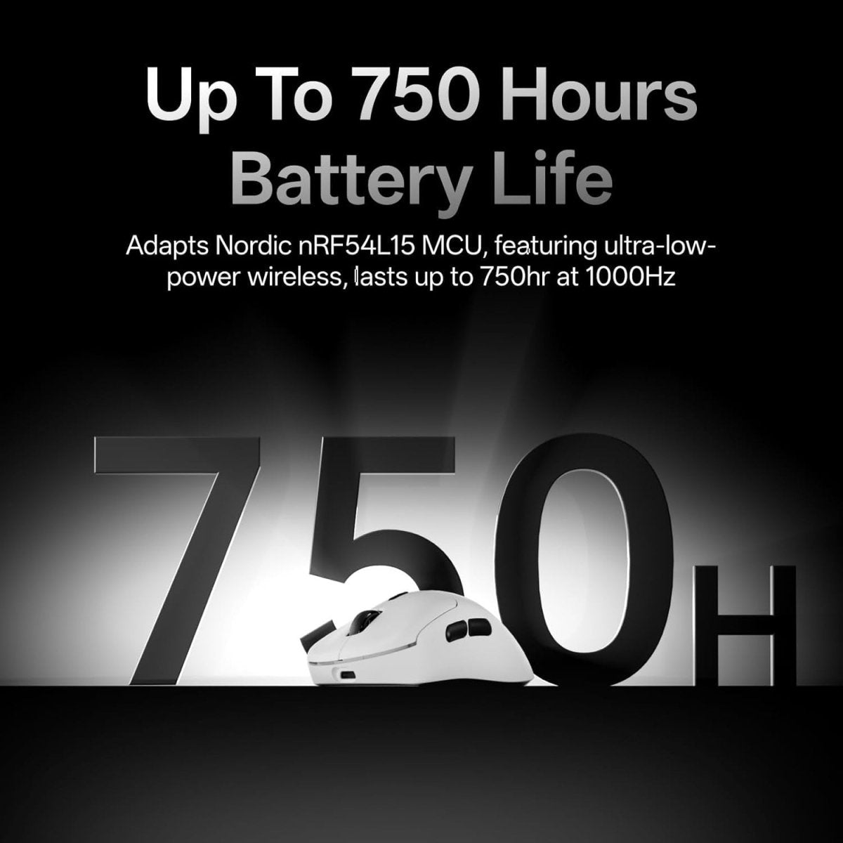 8K Wireless Gaming Mouse 53g Lightweight 30K DPI 750H Battery - Kwikley