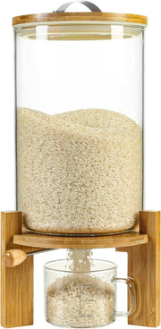 8L Glass Rice Dispenser Airtight Cereal Flour Container - Kwikley