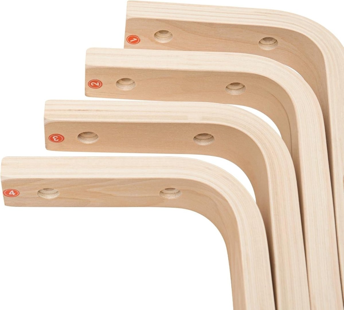 8PCS Stackable Wooden Bar Stools Upholstered Colorful 43cm H Chairs - Kwikley