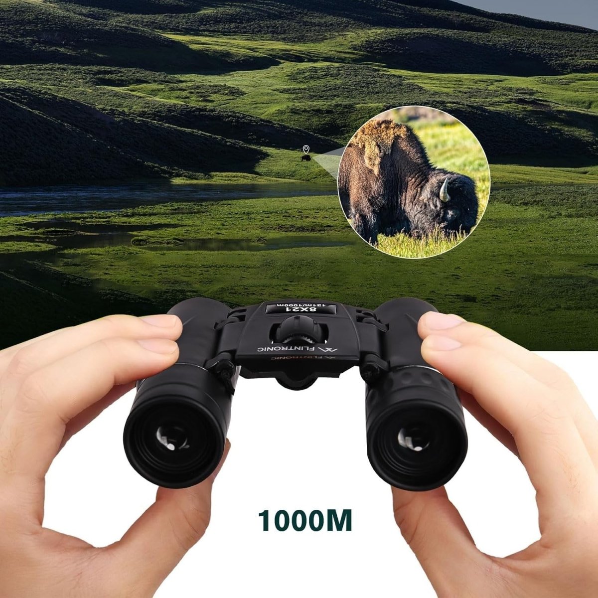 8x21 Mini Compact Binoculars HD Waterproof Pocket Size Travel Hiking Camping - Kwikley