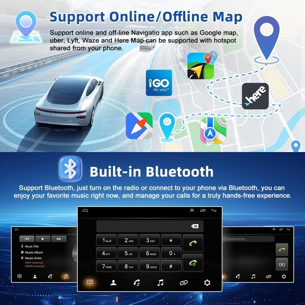 9" Android 14 Car Stereo Ford Focus MK1 Wireless Carplay Android Auto - Kwikley