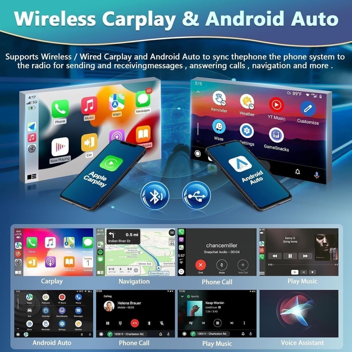 9" Android 14 Car Stereo Nissan Juke 2010 - 2014 CarPlay 2+64GB - Kwikley