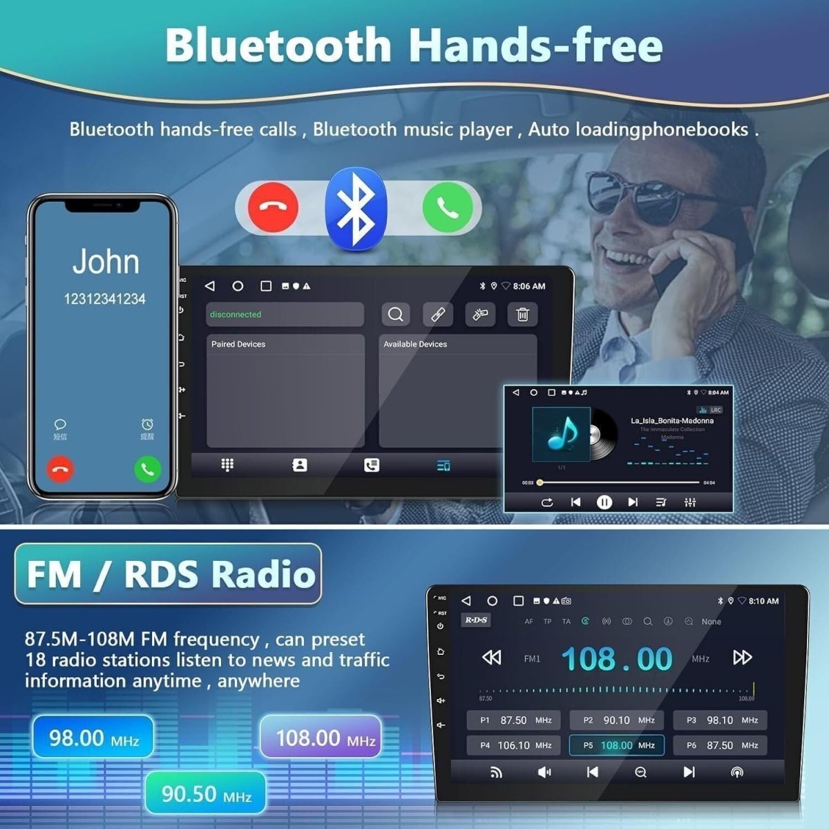 9" Android 14 Car Stereo Nissan Juke 2010 - 2014 CarPlay 2+64GB - Kwikley