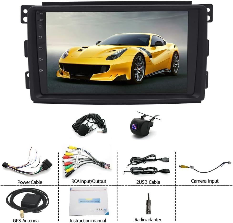 9" Android 14 Car Stereo w/ CarPlay, GPS, Bluetooth & Backup Camera for Mercedes - Kwikley