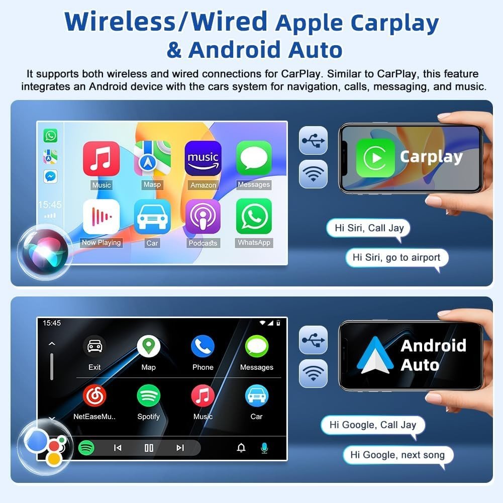 9" Android 14 Car Stereo w/ CarPlay, GPS, Bluetooth & Backup Camera for Mercedes - Kwikley