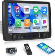9" Touch Screen Car Stereo 1DIN Bluetooth CarPlay FM - Kwikley
